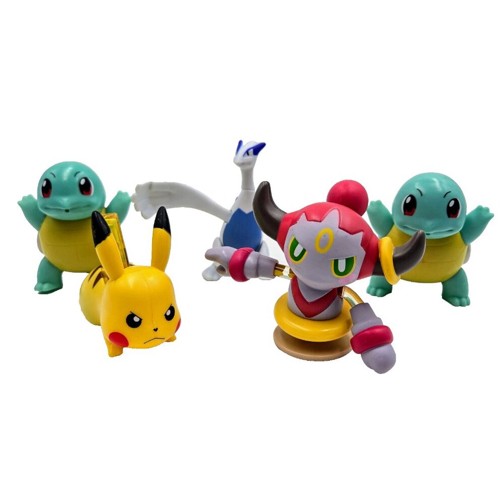 McDonalds Pokemon Happy Meal Toys Squirtle Pikachu Hoopa Lugia 2016 Lot Of 5